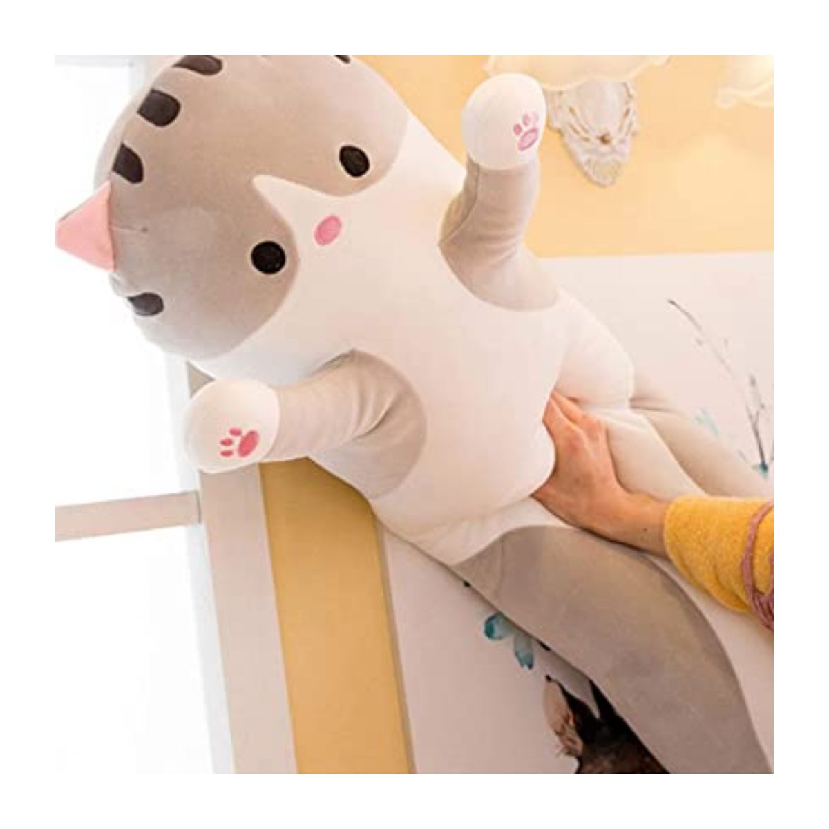 Almofada Pelúcia Gato Cinza - CAA Toys Almofada Pelúcia Gato Cinza - CAA Toys